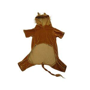 DOG Comfy‎ Wear Soft One-piece Hooded Lion Costume Size 3 Brown Short Sleeve